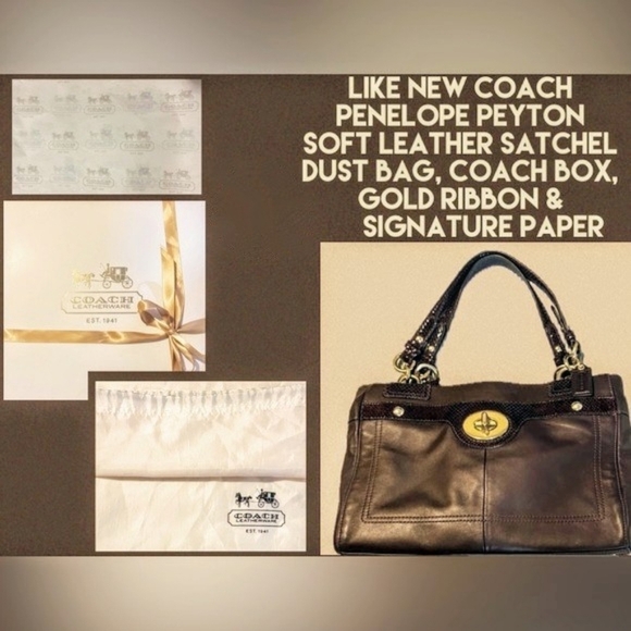 Coach Penelope Peyton Brown Soft Leather Satchel EUC (Full Inclusion) - Picture 2 of 16